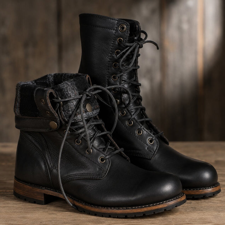 Margot Leather Combat Boots