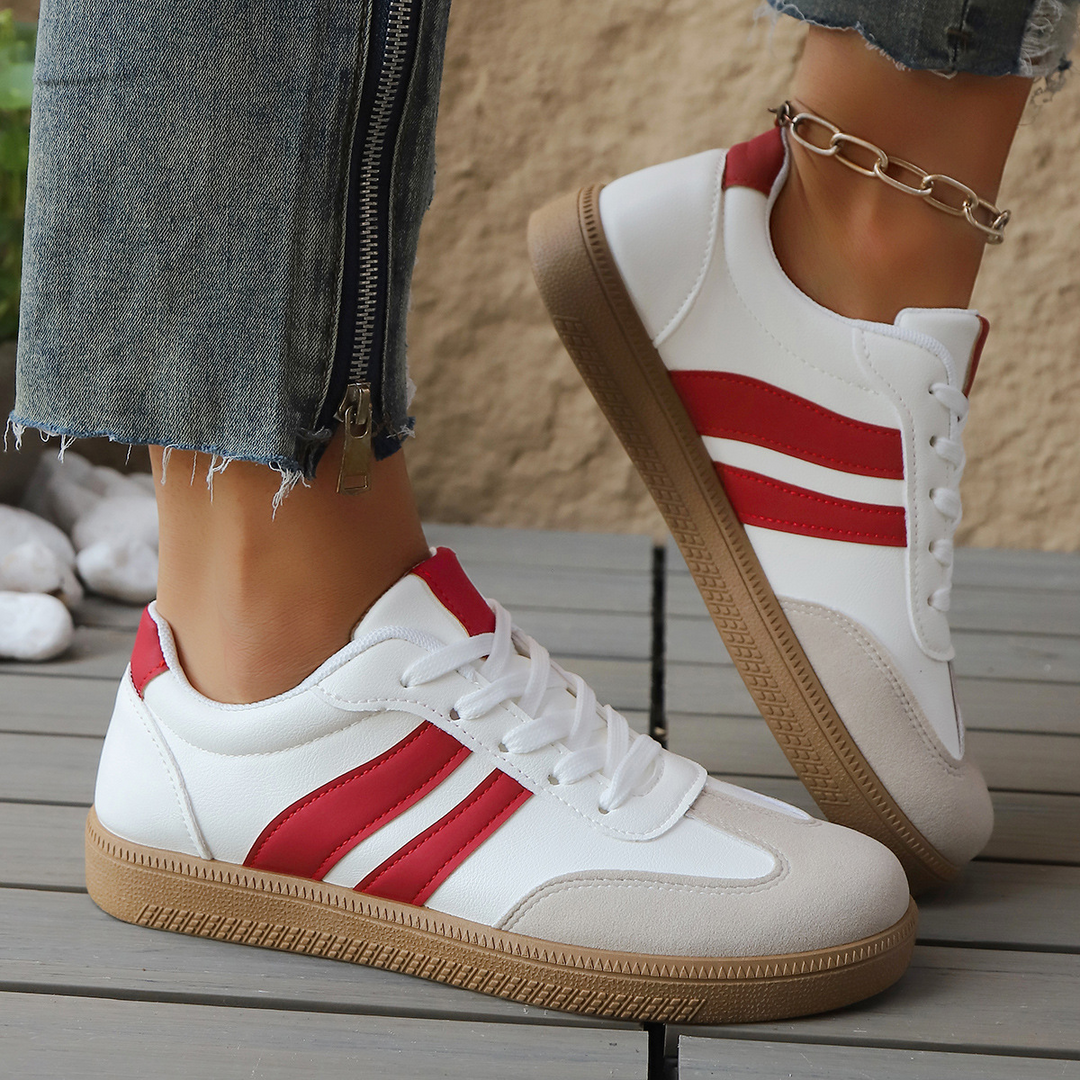 Women's Lightweight Leather Suede Sneakers | Vintage-Inspired Retro Trainers 0